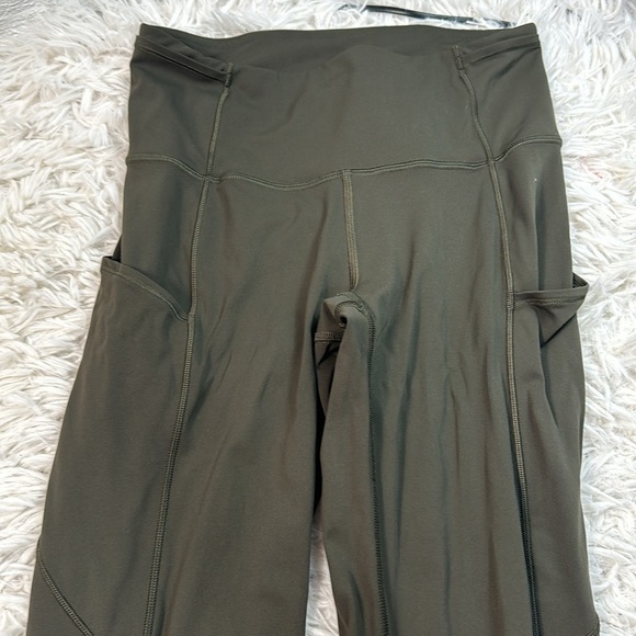 Lululemon Fast and Free High-Rise Crop II 23" *Non-Reflective Dark Olive - Picture 2 of 7
